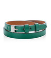 GREEN BRACELET STRAP WITH SILVER BUCKLE