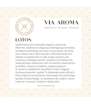Bransoletka Zapachowa Lotos Pozłacana Sznurek | Via Aroma