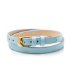 LIGHT BLUE bracelet strap with a silver buckle