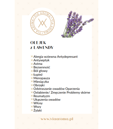Olejek eteryczny z lawendy francuskiej | 100% naturalny | VIA AROMA