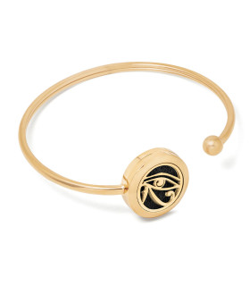 Bransoletka Zapachowa Sztywna Oko Horusa Pozłacana | ViaAroma